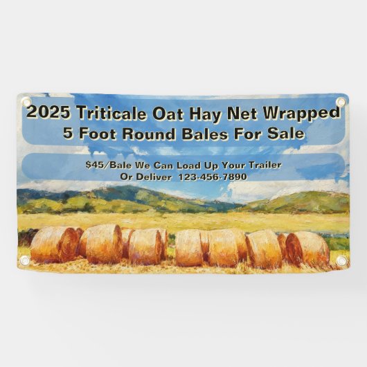 Customize Farm Round Bale Hay For Sale Spandoek (Horizontaal)