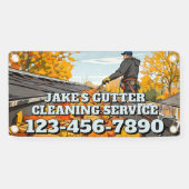 Customize Home Gutter Cleaning Business Promo Spandoek (Horizontaal)