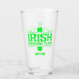 Customize, Irish Drink Team, Lucky, Shamrock, Glas