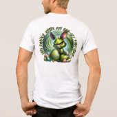 Customize Me!-Frustrated Bunny Embracing an Egg,  Tri-Blend Shirt (Achterkant)