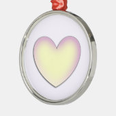 Customize Pastel Heart Metalen Ornament (Links)
