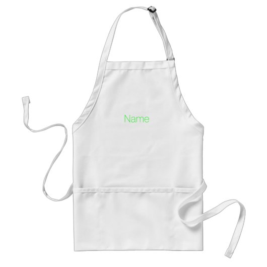 Customize personalize NAME monogram neon green Standaard Schort (Voorkant)