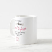 Customize personalized name teacher mug (Devant gauche)