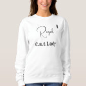 Customize Pet Lover White And Black Script Cat Mom Trui (Voorkant)