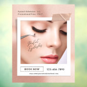 Customize Pink Elegant Aesthetic Eyelash Extension Raamsticker (Vel 3)