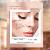 Customize Pink Elegant Aesthetic Eyelash Extension Raamsticker (Vel 2)