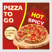 Customize Pizza By The Slice To Go  Raamsticker (Vel)