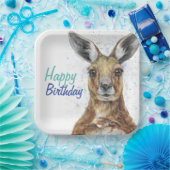 Customize Plate with Joe the Kangaroo Papieren Bordje (Feest)