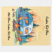 Customize Recreational Vehicle Camping Campfire Fleece Deken (Voorkant (Horizontaal))