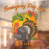 Customize Thanksgiving Day Sale Fall Harvest  Raamsticker (Vel 2)
