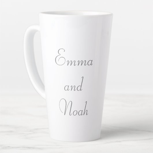 Customize the names, initials and phrase Love Coff Latte Mok (Linkerhoek)