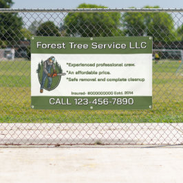 Customize Tree Service Man With Chainsaw Business Spandoek