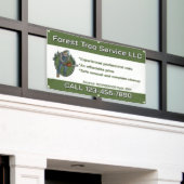 Customize Tree Service Man With Chainsaw Business Spandoek (Buitenkant Gebouw)