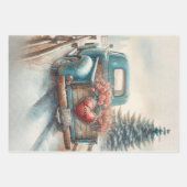 Customize Wrapping PaperTrucks Valentine Decoupage Inpakpapier Vel (Voorkant)