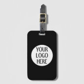 Customize Your Black White company logo  Bagagelabel (Voorkant (verticaal))