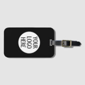 Customize Your Black White company logo  Bagagelabel (Voorkant (horizontaal))