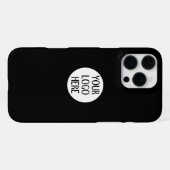 Customize Your Black White company logo iPhone Hoesje (Achterkant horizontaal)