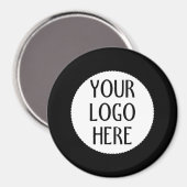 Customize Your Black White company logo Magneet (Voorkant / Achterkant)