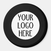 Customize Your Black White company logo Magneet (Voorkant)