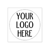 Customize Your Black White company logo Rubberstempel (Afrduk)