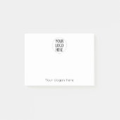 Customize Your Black White company logo slogan Post-it® Notes (Voorkant)