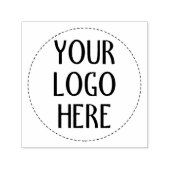 Customize Your Black White company logo Zelfinktende Stempel (Design)