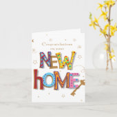Customize Your New Home Card - Congratulations Kaart (Gele Bloem)