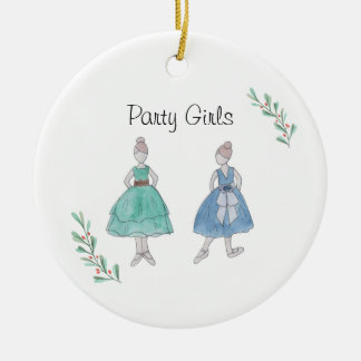 Customizeable Nutcracker Party Girls Keepsake Keramisch Ornament