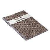 Customizeable Stylish Brown Geometric Pattern Notitieboek (Rechterzijde)