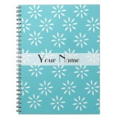 Customizeable Teal et carnet de fleur blanche (Devant)