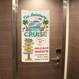 Customized Anniversary Cruise Door Spandoek