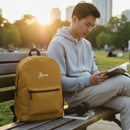 Customized backpack with initials of the name bedrukte rugzak