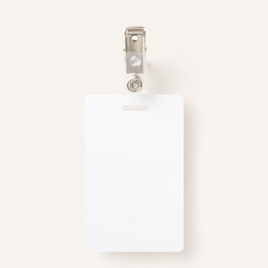 Customized black ID badge for teachers (Dos avec clip)