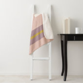 Customized Blush Pink Gold Stripe Monogram Chic Sherpa Deken (In situ)