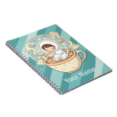 Customized Cat Notebook Journal for Student Writer (Côté Droit)