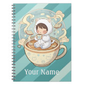 Customized Cat Notebook Journal for Student Writer (Devant)