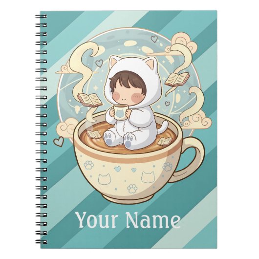 Customized Cat Notebook Journal for Student Writer Notitieboek (Voorkant)