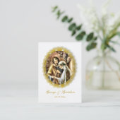 Customized Catholic Wedding Prayer Card Plaatskaartje (Staand voorkant)