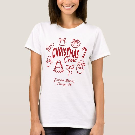 Customized Christmas Crew T-shirt (Voorkant)