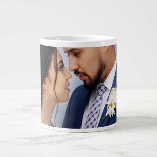 Customized Couple Wedding Photo Extra Grote Beker (Voorkant)