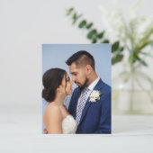 Customized Couple Wedding Photo Informatiekaartje (Staand voorkant)