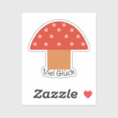 Customized Cute Red Mushroom  Sticker (Vel)