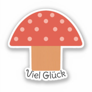 Customized Cute Red Mushroom  Sticker