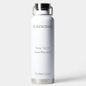 Customized DIY Classic Cute Funny Teacher Reset Waterfles (Achterkant)