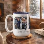 Customized Family 3 Photo Collage Gift Mug