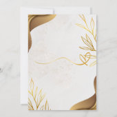 Customized Gold Wedding Party Invitation Card Kaart (Achterkant)