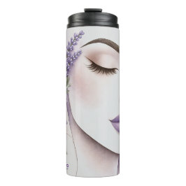 Customized Lavender Purple Woman Elegant Beauty  Thermosbeker