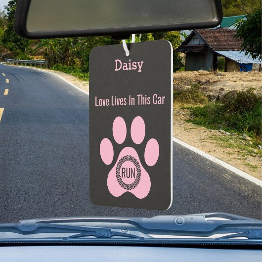 Customized Modern Daisy’s Paw Dog Love Funny Giftn Luchtverfrisser