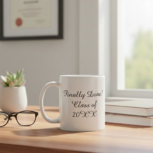 Customized mug with personalized text