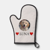 Customized My Dog Photo & Name Oven Mitt (Recto)